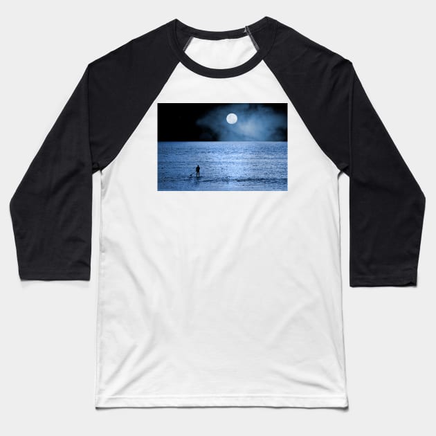 Alone at Sea Baseball T-Shirt by jwwallace